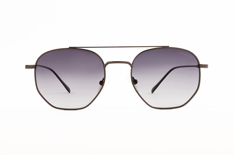 VEGAS Full Rim Hexagon Unisex Grey  Sunglasses V2101 C4 - Image 1